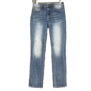 Driftwood Jeans Womens 26 Blue Audrey High‎ Rise Classic Straight Cotton Stretch